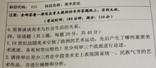 湖南科技大学2021年考研真题：美术史论