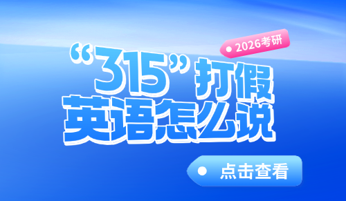 “315打假”英语怎么说