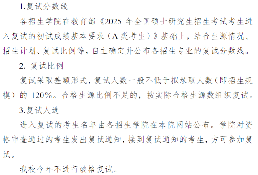 淮阴师范学院2025年考研分数线