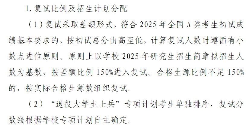沈阳大学2025年硕士研究生分数线
