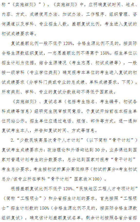 中南民族大学2025年硕士研究生分数线