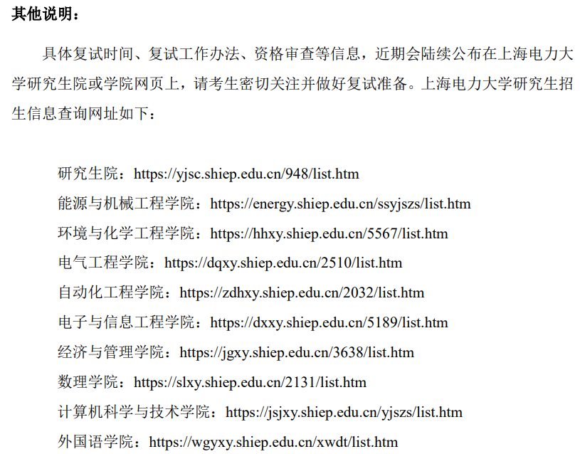 上海电力大学2025年考研分数线