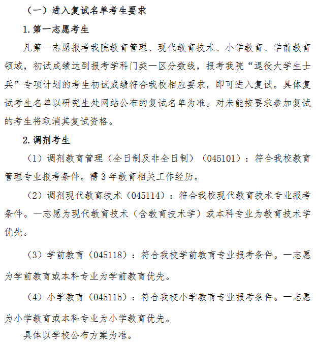 黄冈师范学院教育学院(一多书院)2025年硕士研究生招生复试分数线