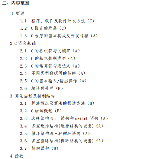 2026考研C语言程序设计考试内容及难度