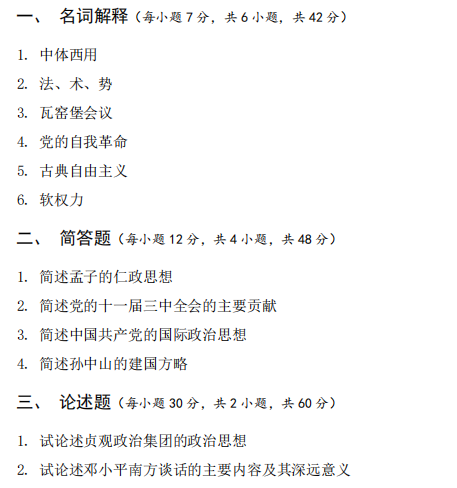 广西民族大学643政治学综合2023年考研真题