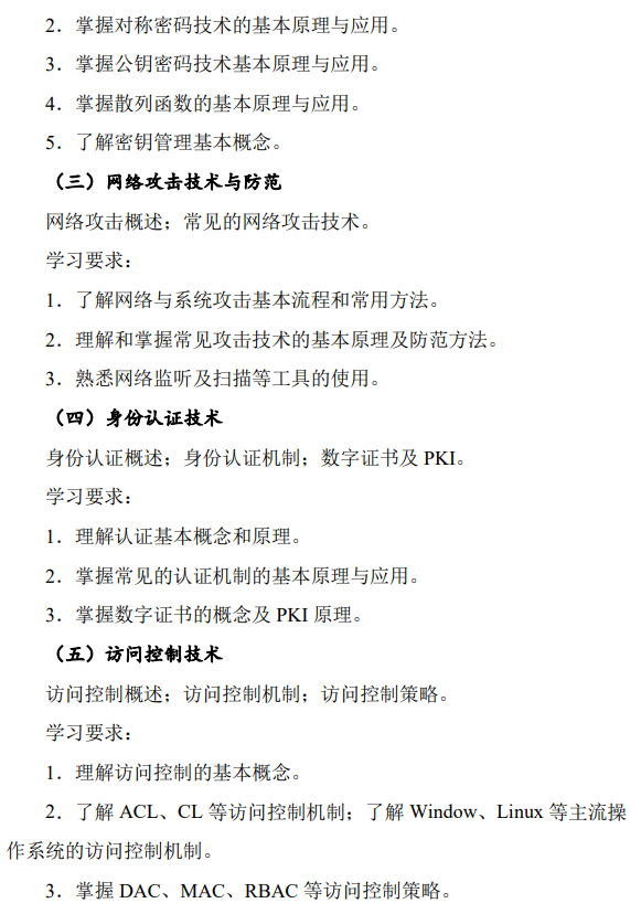 北京电子科技学院《0911网络安全基础》硕士研究生招生考试大纲