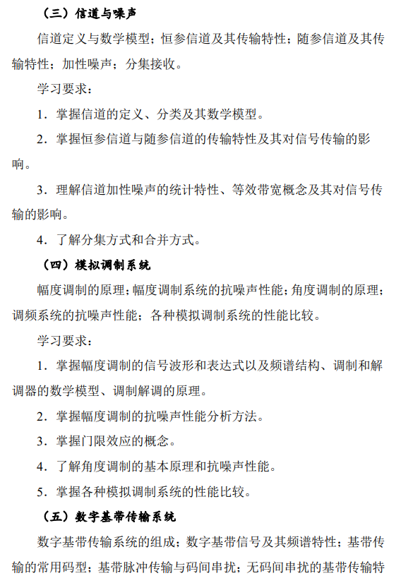 北京电子科技学院《0913通信原理》硕士研究生招生考试大纲