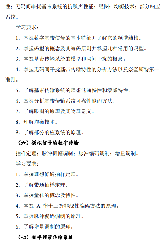 北京电子科技学院《0913通信原理》硕士研究生招生考试大纲