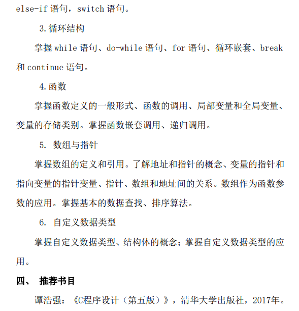 北京印刷学院程序设计基础2026年硕士研究生初试自命题考试大纲
