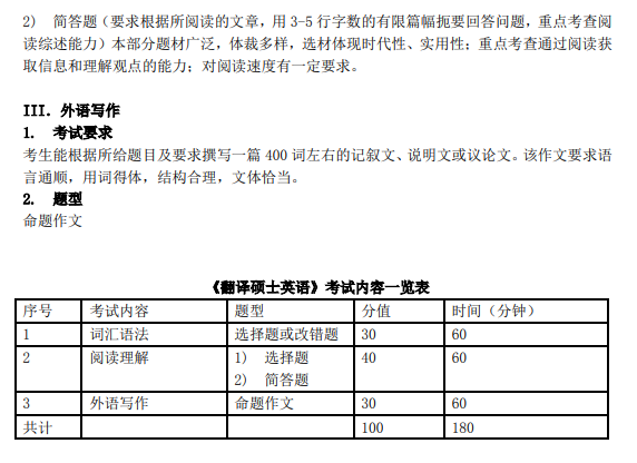 中央民族大学研究生入学考试初试科目考试大纲