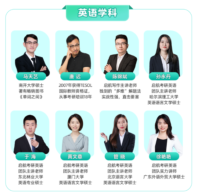 启航全年集训营师资