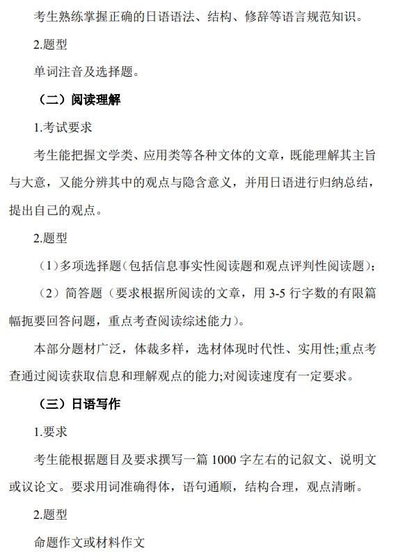 南京工业大学硕士研究生2026年翻译硕士(日语)考试大纲