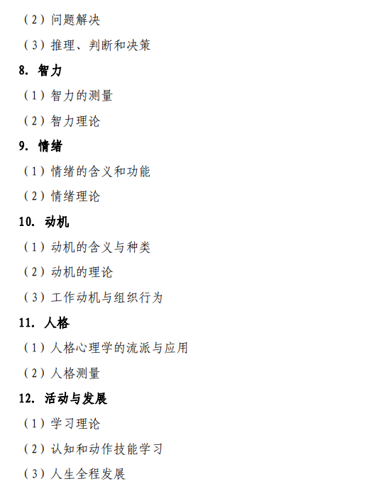 江苏理工学院2026年招生考试初试考试大纲-心理学专业综合