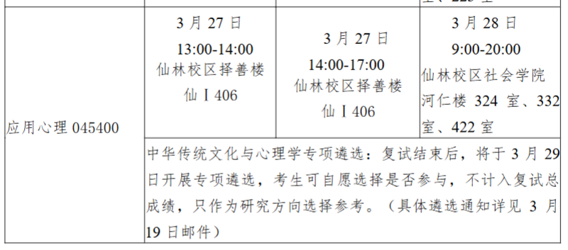 南京大学社会学院2026年硕士研究生复试科目及地点
