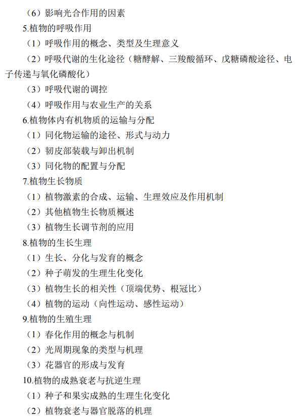 湖南大学2026年硕士研究生考试大纲-农业知识综合一
