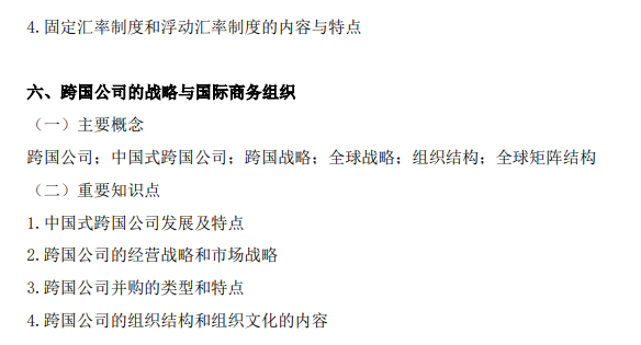 广东金融学院2026年硕士研究生招生考试大纲-国际商务专业基础