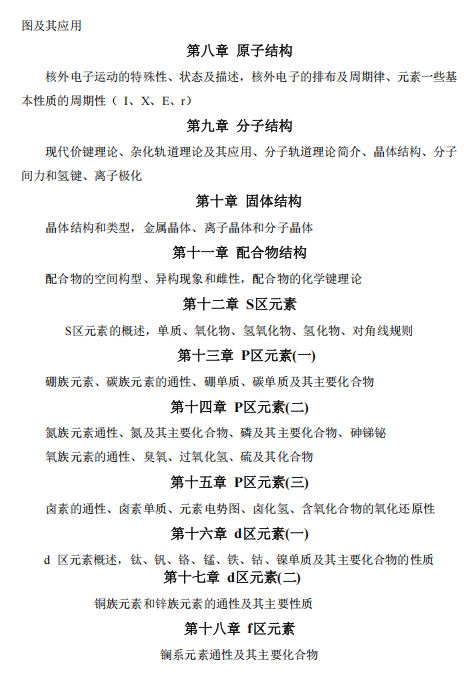 河北北方学院2026年硕士研究生招生考试大纲-无机化学