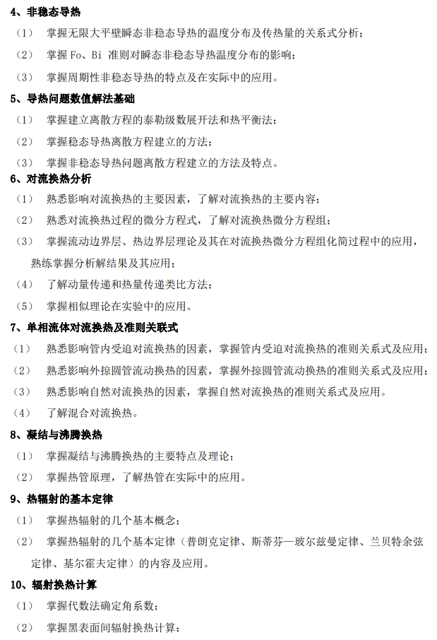 石家庄铁道大学2026年硕士研究生初试自命题考试参考大纲-传热学