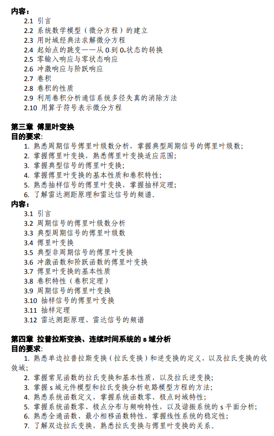 安徽医科大学2026年硕士研究生考试大纲-信号与系统