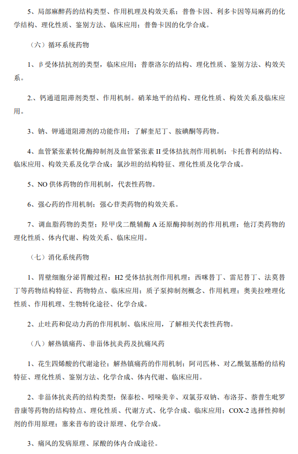 赣南医科大学2026年硕士研究生招生考试大纲-药学综合
