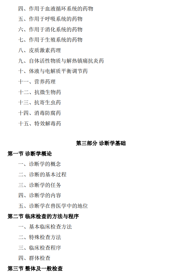 江西农业大学2026年硕士研究生考试大纲-兽医基础