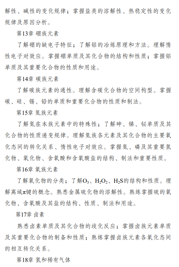重庆科技学院2026年硕士研究生招生初试自命题考试大纲-有机化学