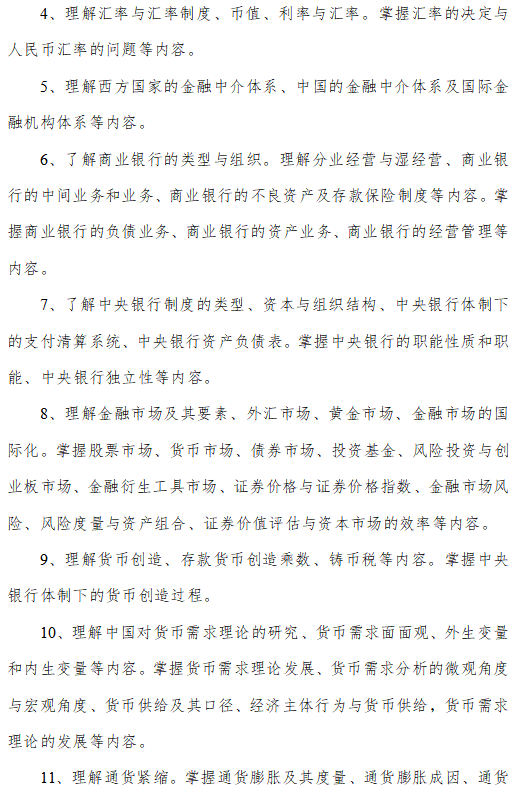 成都信息工程大学2026年研究生初试自命题大纲-金融学综合