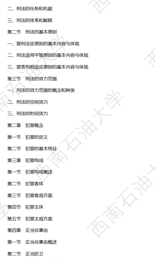 西南石油大学2026年硕士研究生自命题考试大纲-法律(法学)专业基础
