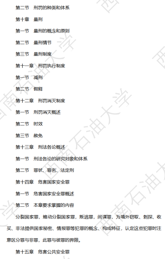 西南石油大学2026年硕士研究生自命题考试大纲-法律(法学)专业基础