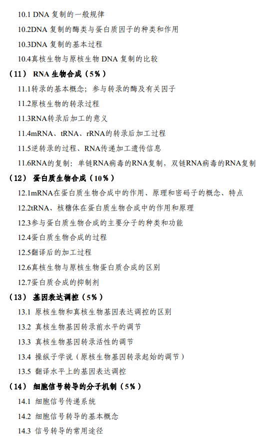 西安电子科技大学2026年硕士研究生自命题考试大纲-生物化学