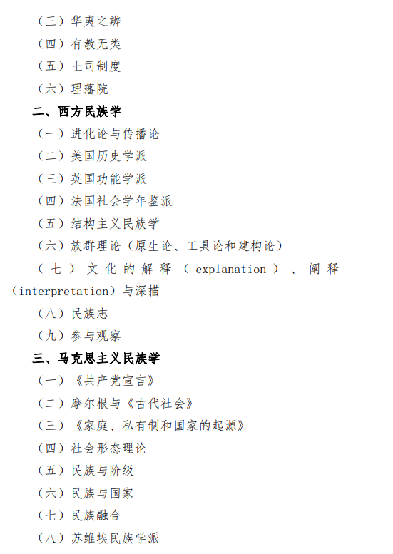 2027中央民族大学《民族学概论》(616)初试大纲