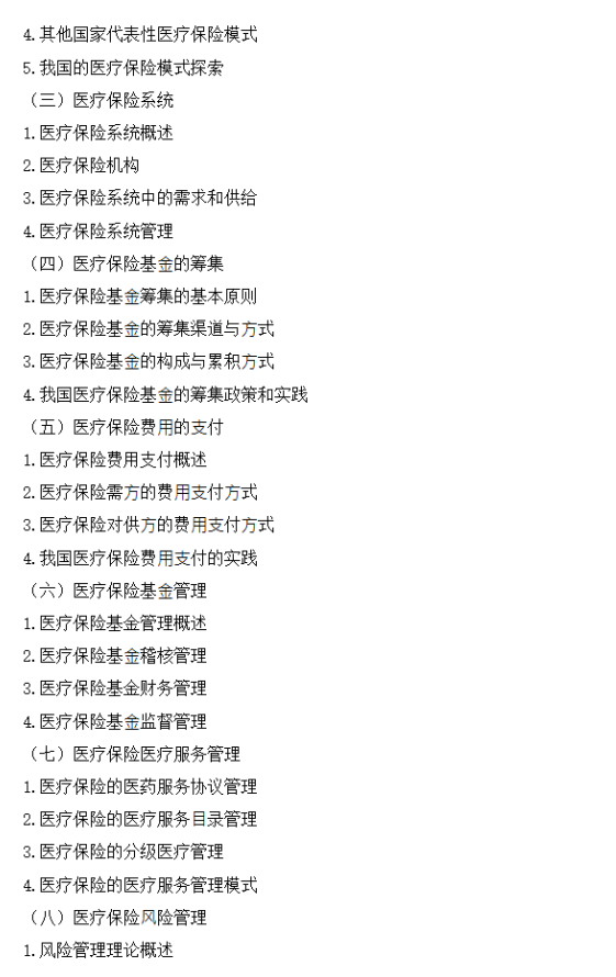 广西医科大学硕士研究生招生考试大纲-社会保障学