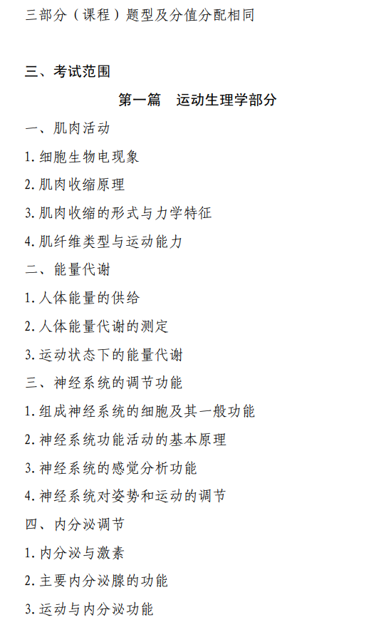 大理大学2026年硕士研究生招生初试考试大纲-体育综合