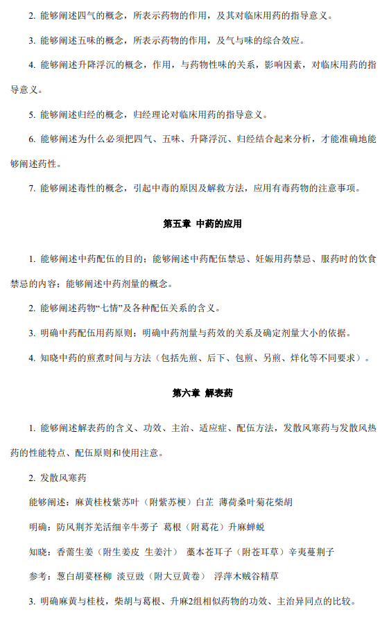 云南中医药大学2026年硕士研究生招生自命题考试大纲-中药学院