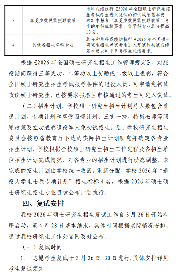 甘肃政法大学2026年硕士研究生招生复试录取工作办法