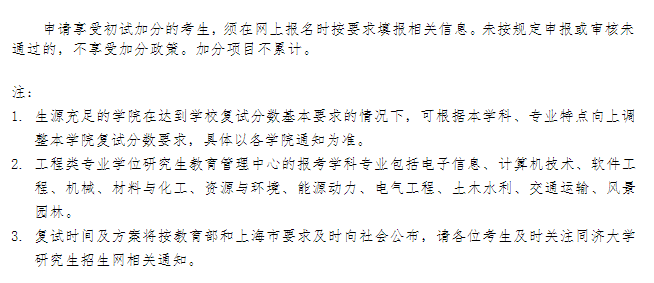 同济大学2026年硕士研究生复试分数线