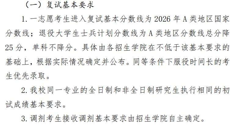 北京信息科技大学2026年硕士研究生复试分数线