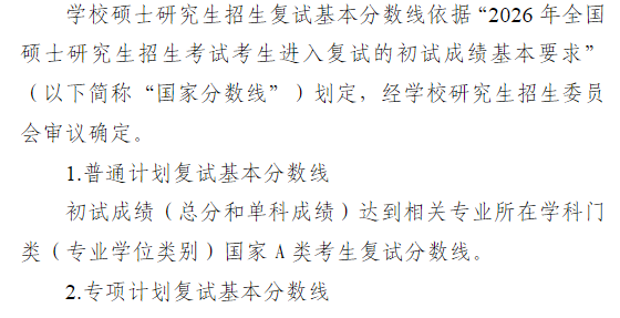 天津职业技术师范大学2026年硕士研究生招生复试分数线
