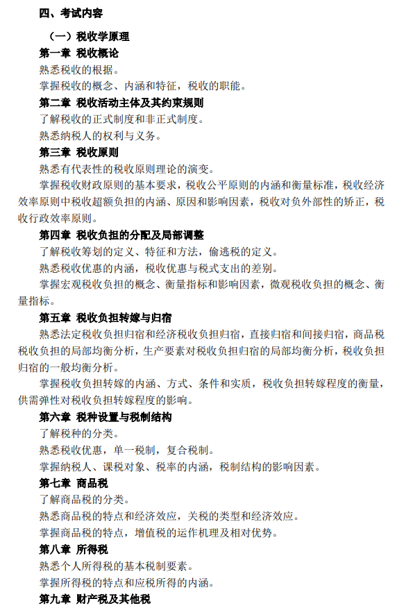 上海理工大学2027年硕士研究生考试大纲-税务专业基础