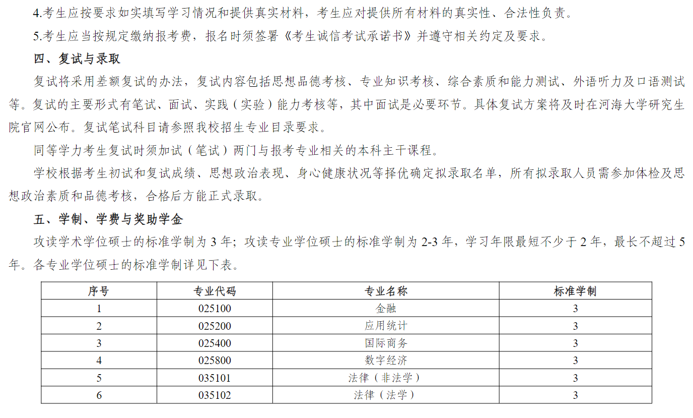 河海大学2027年硕士研究生招生简章