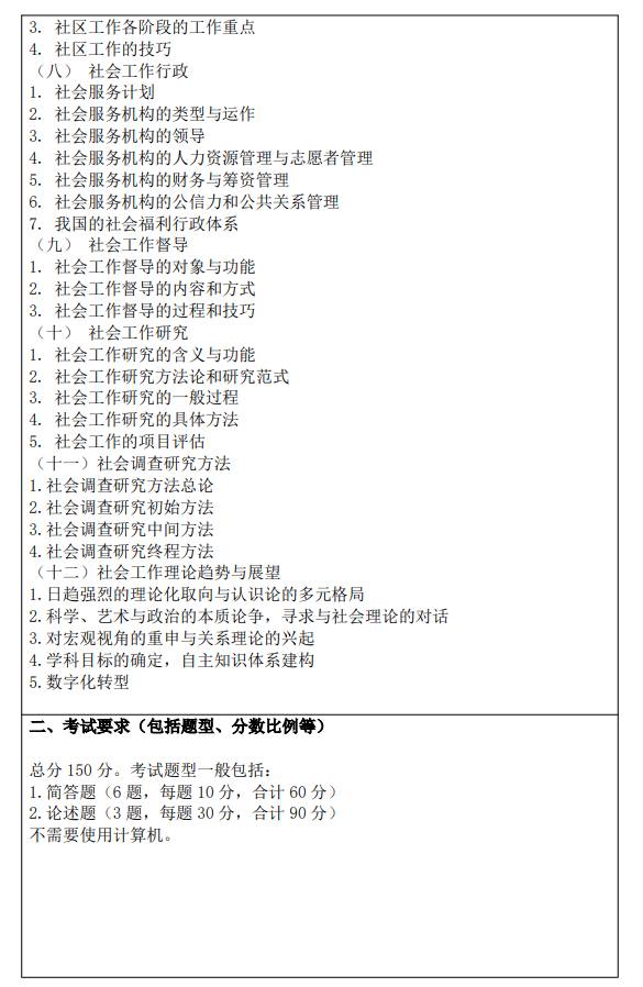 常州大学2027年硕士研究生初试科目考试大纲-社会工作原理