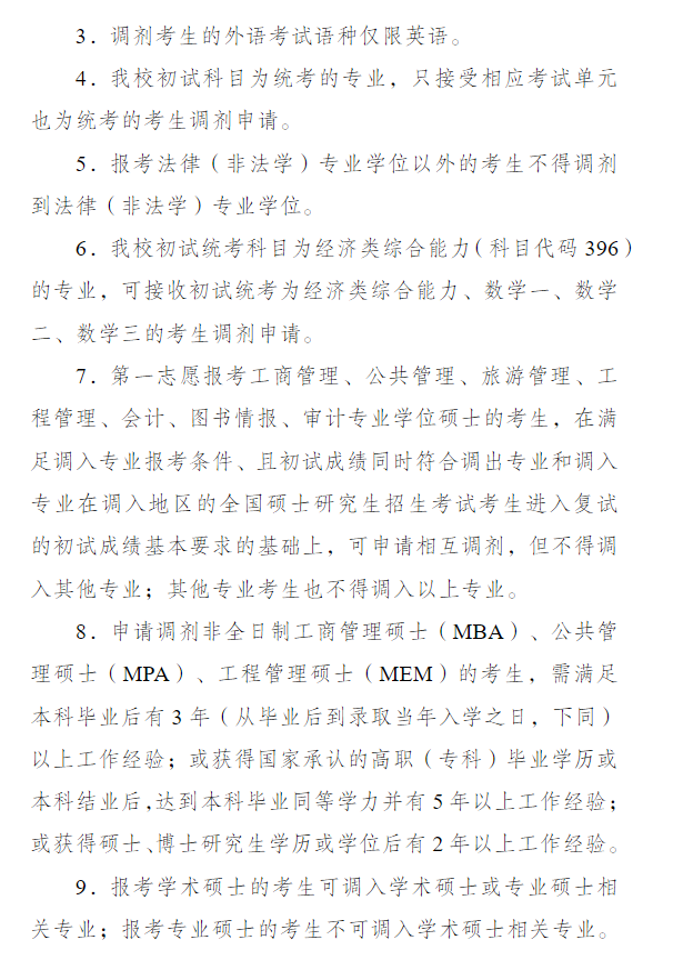 南京审计大学2026年硕士研究生调剂通知