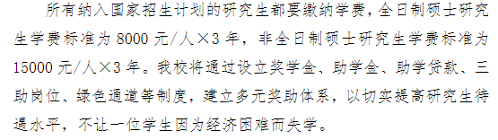 徐州医科大学2027年硕士研究生学费标准